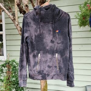 Aviator Nation Black Tie-Dye Hoodie